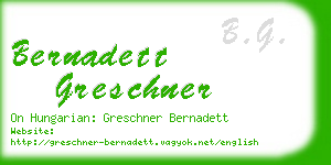 bernadett greschner business card
